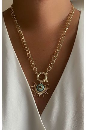گردنبند جواهر رنگی زنانه پوشش لاکی AychaAksesuar - کد 343511457