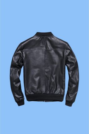کاپشن مشکی مردانه اسلیم فیت MALVİNEYU - کد 829944946