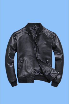 کاپشن مشکی مردانه اسلیم فیت MALVİNEYU - کد 829944946