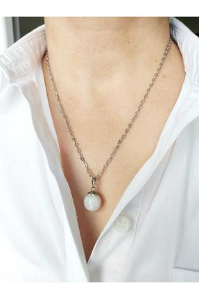 گردنبند جواهر سفید زنانه سنگ طبیعی DEVİ fashion - کد 781376854