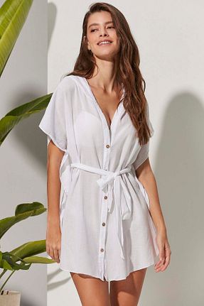 تونیک سفید زنانه بافتنی White By Nature - کد 332024713
