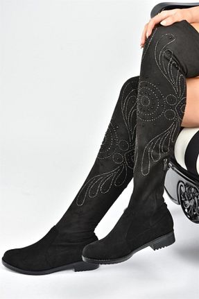 چکمه مشکی زنانه جیر Fox Shoes - کد 137172001