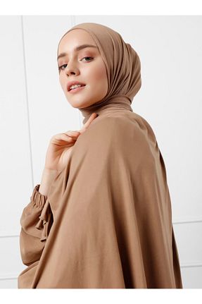 روسری قهوه ای پنبه ای Saless - کد 59090549