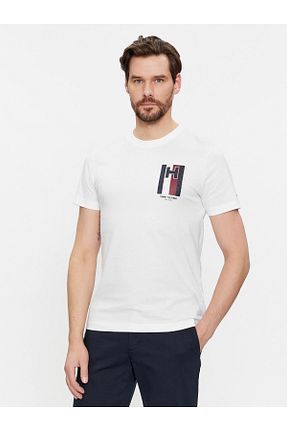 تیشرت طلائی مردانه اسلیم فیت Tommy Hilfiger - کد 849180248