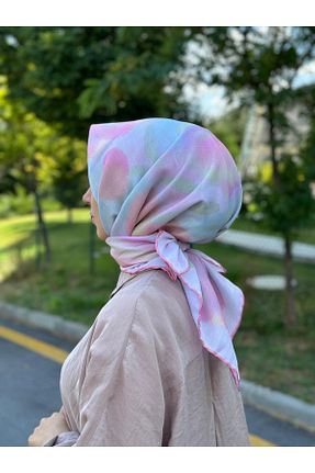 دستمال گردن صورتی زنانه پنبه ای MONOOR - کد 849229108