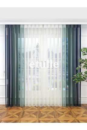 پرده توری آبی ریل دار Etulle - کد 331302259
