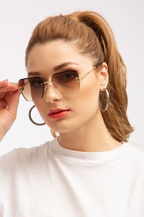 عینک آفتابی قهوه ای زنانه UV400 Coco Up - کد 305104646