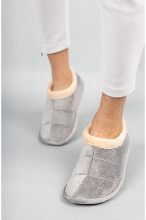 پاندوف طوسی زنانه پارچه ای diya shoes - کد 849240540
