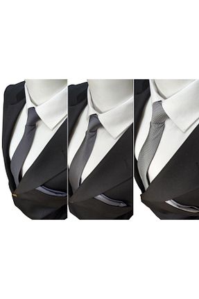 کراوات طوسی مردانه میکروفیبر Elegante Cravatte - کد 212583685