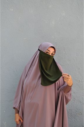 لباس حجاب خاکی زنانه اورسایز HATİCEATABEYLİBUTİK - کد 780072775