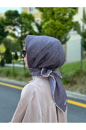 دستمال گردن طوسی زنانه پنبه ای MONOOR - کد 849252465