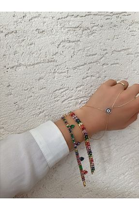 دستبند استیل (فولاد) رنگی زنانه استیل ضد زنگ MAT STORE - کد 849255814