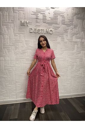 لباس قرمز زنانه بافتنی Genel Markalar - کد 849255378