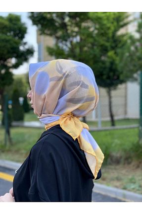 دستمال گردن طوسی زنانه پنبه ای MONOOR - کد 849278152