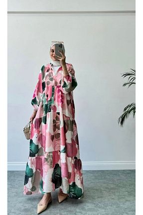 لباس حجاب صورتی زنانه Relaxed ELEGANTSTİL - کد 849277188