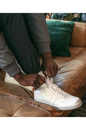 کفش اسنیکر سفید زنانه چرم اصل Nike - کد 849295706