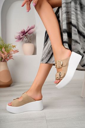 دمپائی بژ زنانه حصیر Freemax - کد 849293612