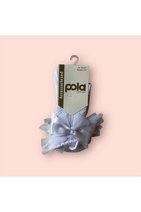 جوراب سفید بچه گانه پنبه ای Pola - کد 849295826