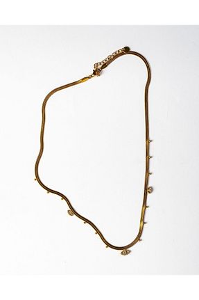 گردنبند استیل ( فولاد ) طلائی زنانه استیل (فولاد) Ayça vural - کد 846070734