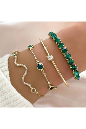 دستبند جواهر رنگی زنانه سنگ طبیعی P Parla - کد 849320639