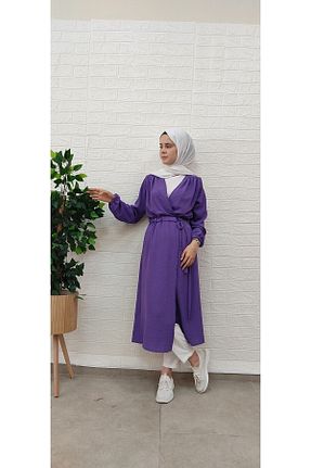 کلاه و ابایا بنفش زنانه بافتنی MODA CEYDA - کد 741467518