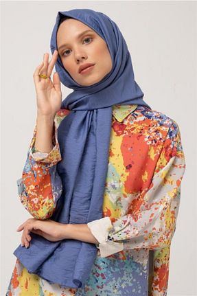 شال سرمه ای زنانه ابریشم Şalland - کد 134480886