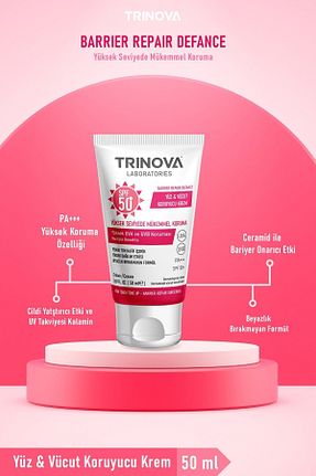 کرم ضد آفتاب صورت SPF 50 + Trinova - کد 847849131