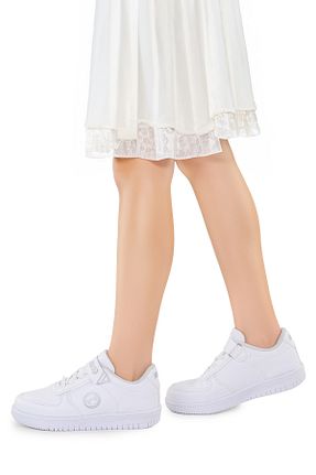 کفش پیاده روی سفید بچه گانه میکروفیبر KARAMAZI - کد 849278301