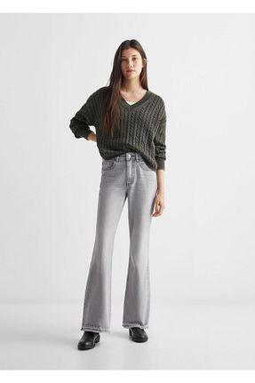 شلوار جین سرمه ای زنانه رگولار MANGO Teen - کد 787876300