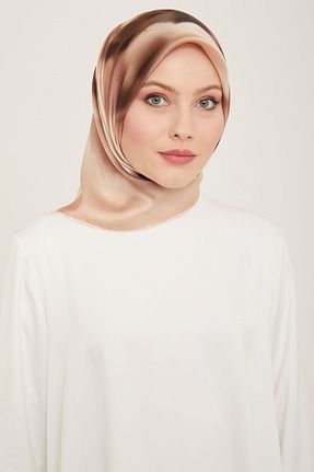 روسری نارنجی کرپ ساتن ابریشم Armine - کد 808143823