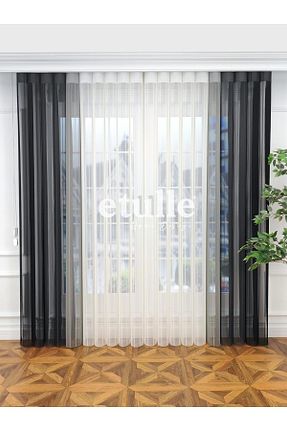 پرده توری مشکی ریل دار Etulle - کد 331280164