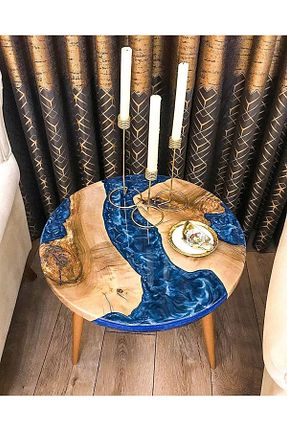 میز جلو مبلی آبی چوب FAVdecor - کد 728638874