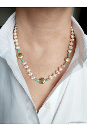 گردنبند مروارید بژ مروارید فرهنگی DEVİ fashion - کد 782296507