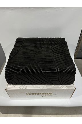 پتو دونفره مشکی پلی استر Merinos - کد 849255290
