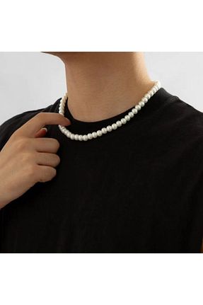 گردنبند مروارید سفید مروارید آب شیرین derokas - کد 849306382