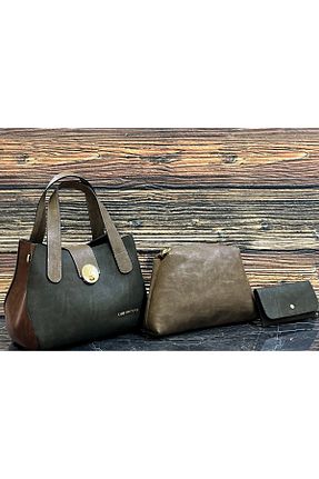کیف دوشی خاکی زنانه چرم مصنوعی LUIS VICTORIA - کد 849335693