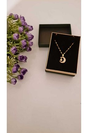 گردنبند استیل ( فولاد ) طلائی زنانه استیل (فولاد) Aksesuar - کد 821647241