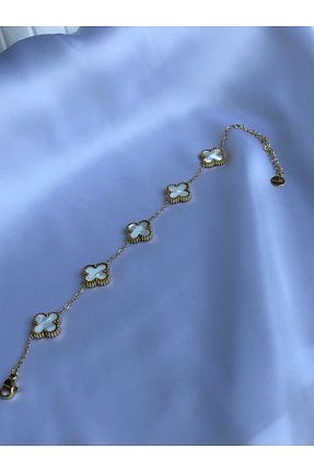 دستبند استیل (فولاد) سفید زنانه استیل (فولاد) yadeco jewellery - کد 846720705