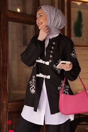 ست بالاتنه و پائین تنه حجاب مشکی زنانه رگولار ESRA KEKÜLLÜOĞLU - کد 834448213