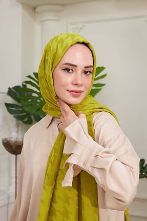 شال سبز زنانه پنبه پلی استر İpekhan - کد 681591526