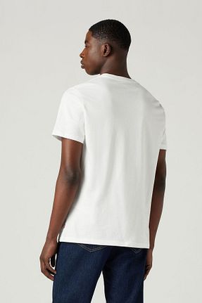تیشرت سفید مردانه یقه دوچرخه Levi