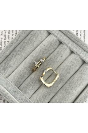 گوشواره استیل (فولاد) طلائی زنانه استیل (فولاد) Bubbleatelier - کد 849441496