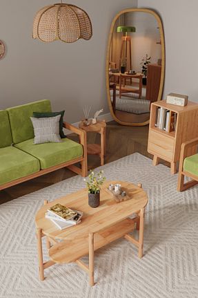 کاناپه سبز مخمل Quppa Home - کد 849455444