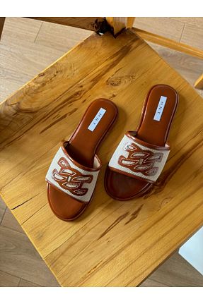 دمپائی قهوه ای زنانه پلی استر Shoe - کد 849475577