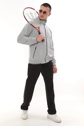 ست بالاتنه و پائین تنه طوسی مردانه بافتنی SOCCER - کد 658973258