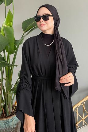 کلاه و ابایا مشکی زنانه پلی استر InStyle - کد 840984078