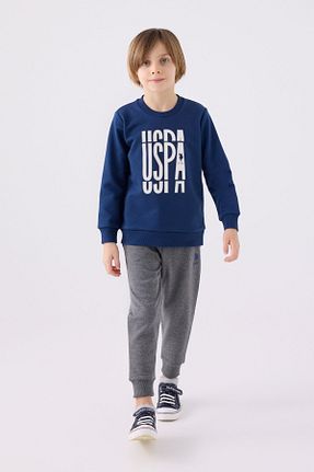 ست گرمکن سرمه ای بچه گانه %100 پنبه U.S. Polo Assn. - کد 846989703