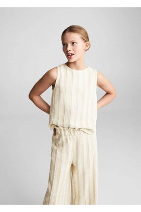 شلوار بژ بچه گانه پنبه ای MANGO Kids - کد 820429969