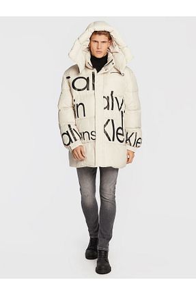 پالتو پشمی اسپرت بژ مردانه گشاد Calvin Klein - کد 793575904