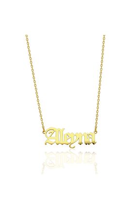گردنبند نقره طلائی زنانه 925 عیار nevamkuyumculuk - کد 841210488